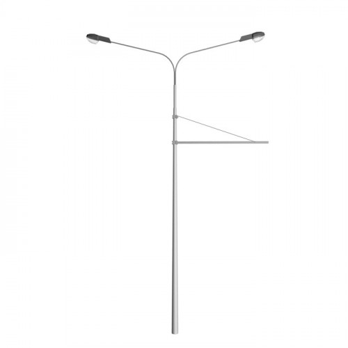 Опора контактной сети граненая фланцевая круглая ТАНС.13.017.000 (ТФГ-1000-9,0-02-ц) 200х430х9 мм