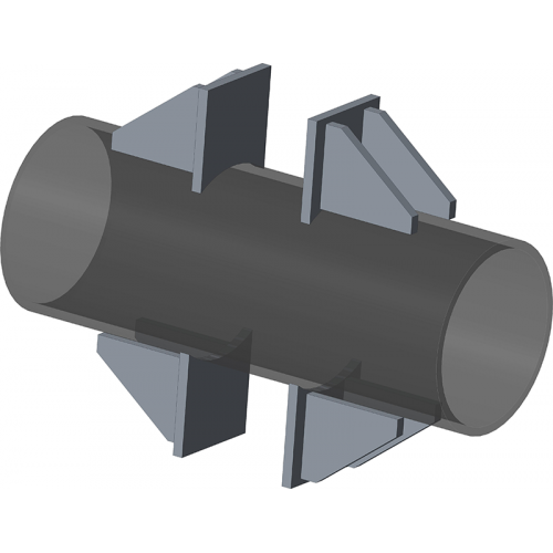 Опора неподвижная двухупорная для тепловых сетей ТС-660.00.00 920х320х266х1160 мм Серия 5.903-13 выпуск 7-95 46 кг