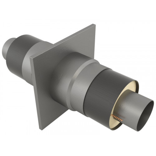 Опора неподвижная щитовая в оцинкованной ППУ изоляции для тепловых сетей 17ГС 45х140х255х2000 мм ГОСТ 30732-2006 23,1 кг