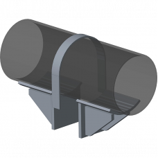 Опора неподвижная хомутовая с дополнительными упорами для тепловых сетей ТС-669.00.00 159х117х164 мм Серия 5.903-13 выпуск 7-95 5,6 кг