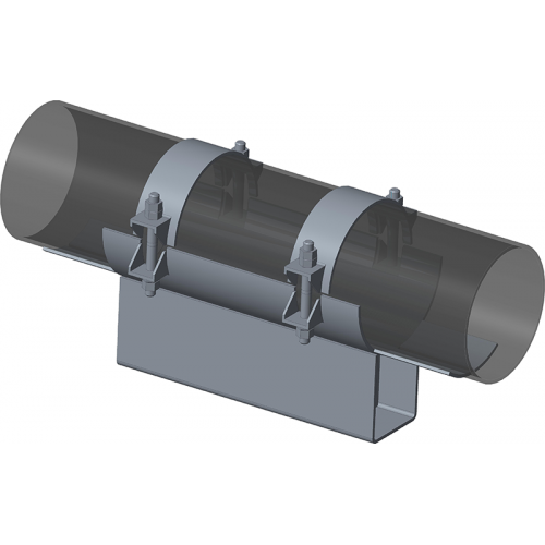 Опора неподвижная бугельная с корпусом для тепловых сетей ТС-671.00.00 426х280х340х200 мм Серия 5.903-13 выпуск 7-95 52,4 кг