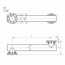 Закладная деталь фундамента ЗА-36/18/Д760-1,3-хц 36х18х860 для анкерных закладных 264 кг